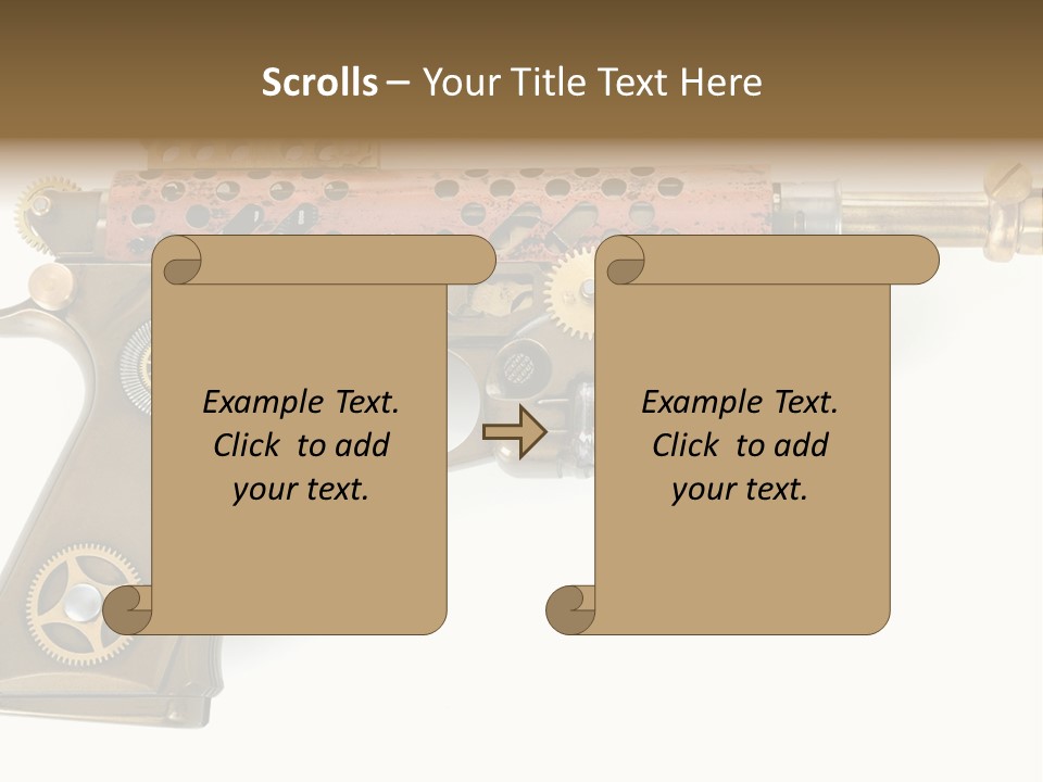 Mad Futuristic Handgun PowerPoint Template