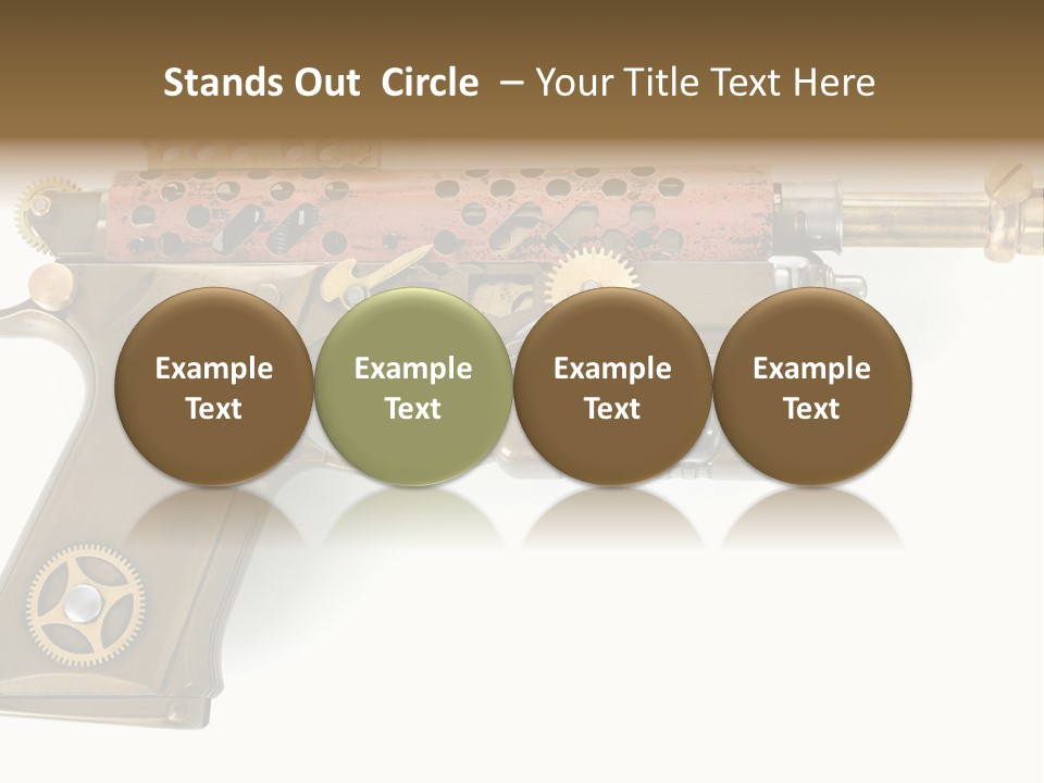 Mad Futuristic Handgun PowerPoint Template