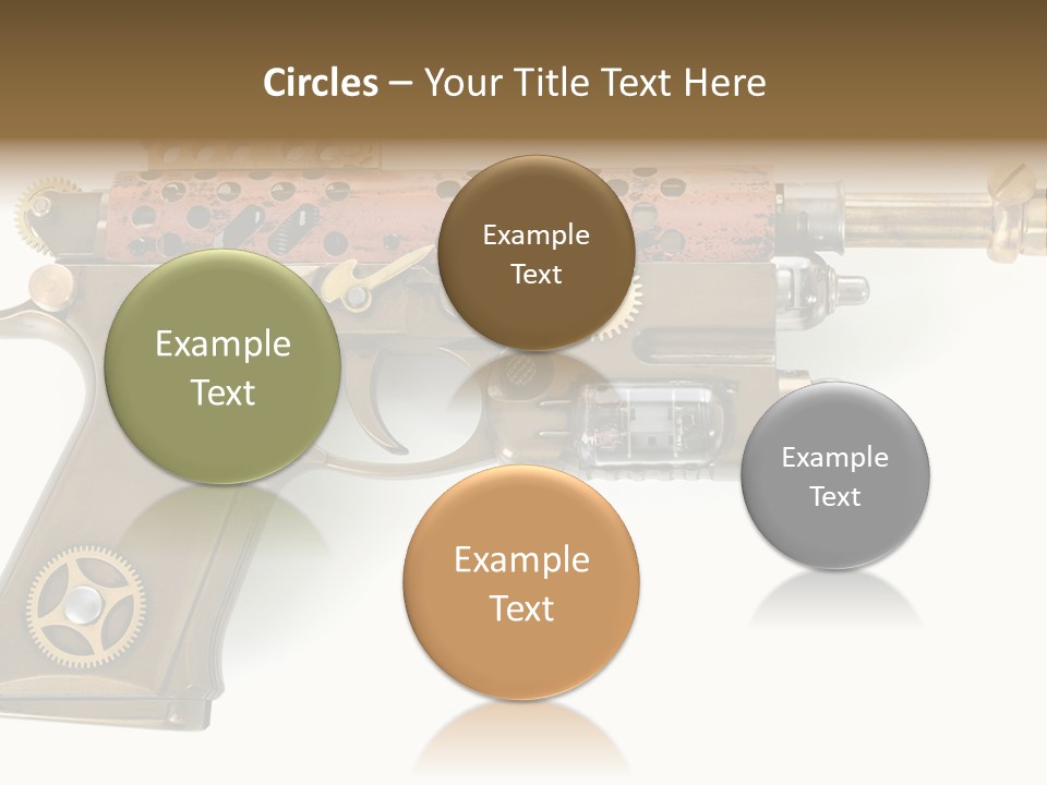 Mad Futuristic Handgun PowerPoint Template