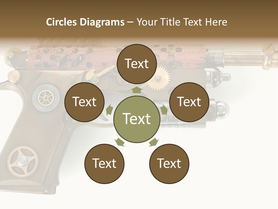 Mad Futuristic Handgun PowerPoint Template