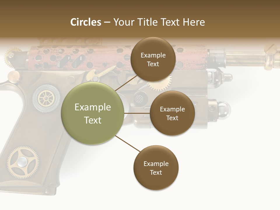 Mad Futuristic Handgun PowerPoint Template