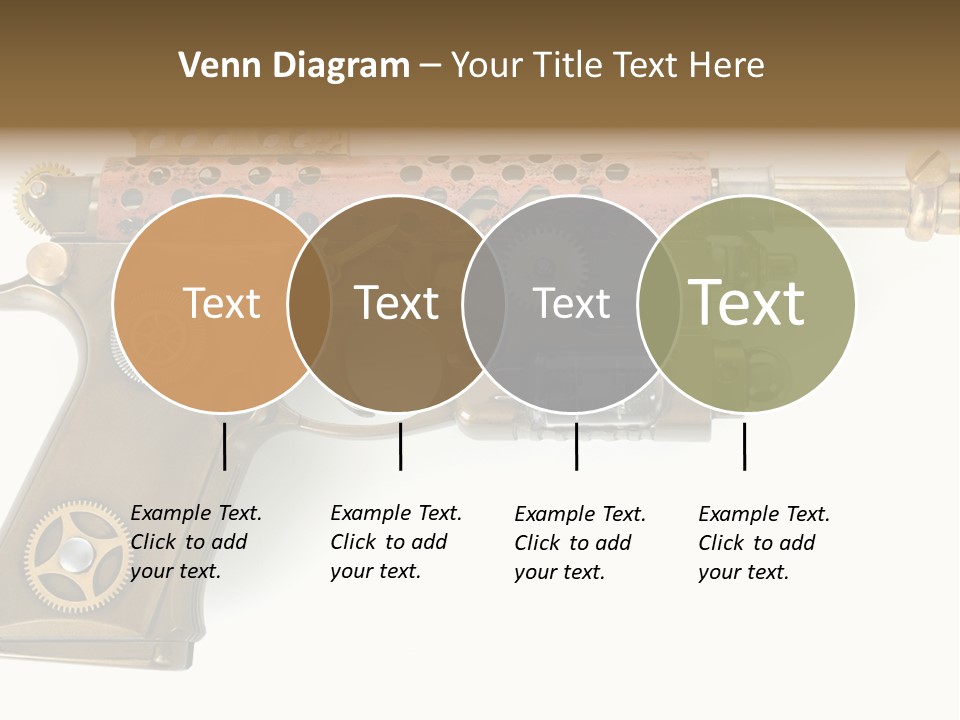 Mad Futuristic Handgun PowerPoint Template