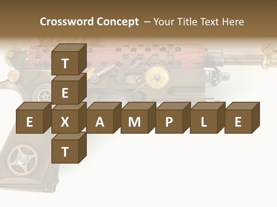 Mad Futuristic Handgun PowerPoint Template