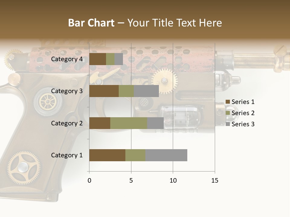 Mad Futuristic Handgun PowerPoint Template
