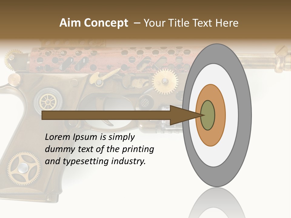 Mad Futuristic Handgun PowerPoint Template