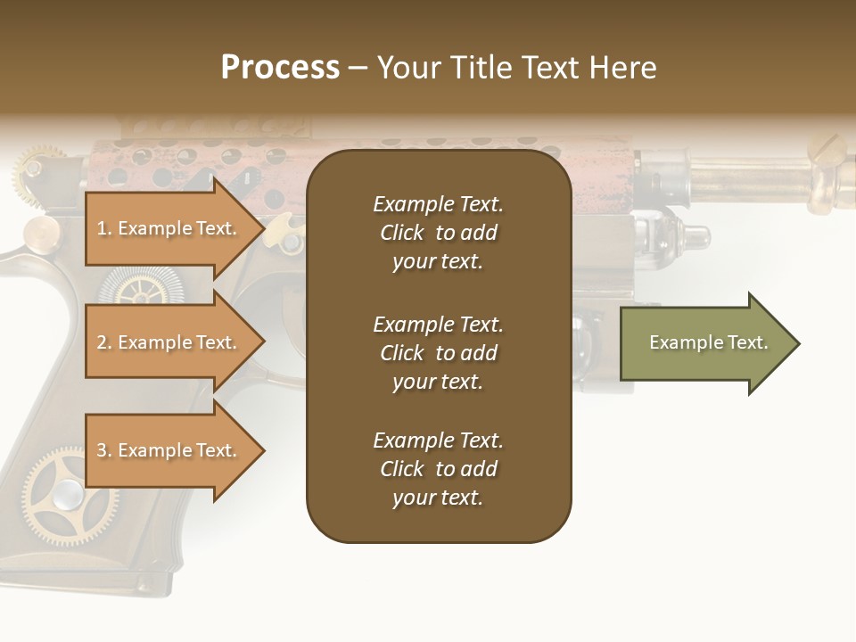 Mad Futuristic Handgun PowerPoint Template