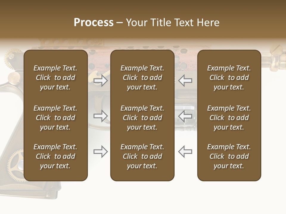 Mad Futuristic Handgun PowerPoint Template