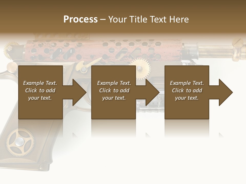 Mad Futuristic Handgun PowerPoint Template
