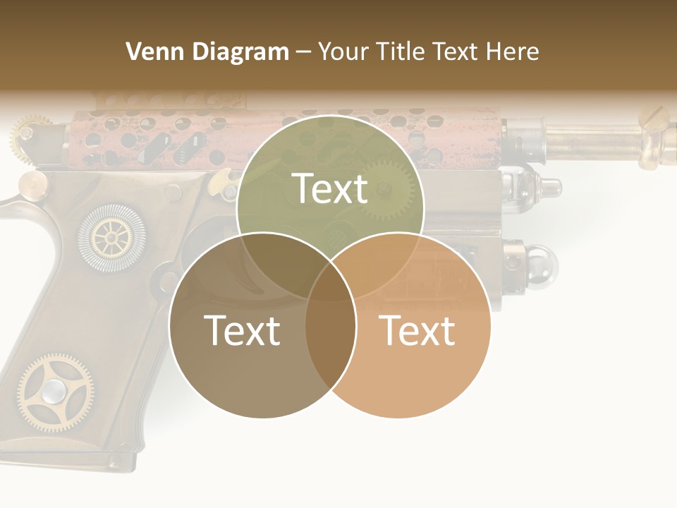 Mad Futuristic Handgun PowerPoint Template