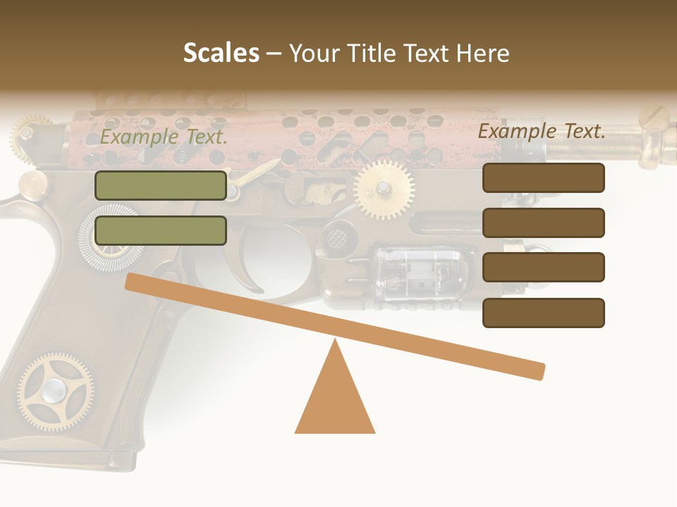 Mad Futuristic Handgun PowerPoint Template