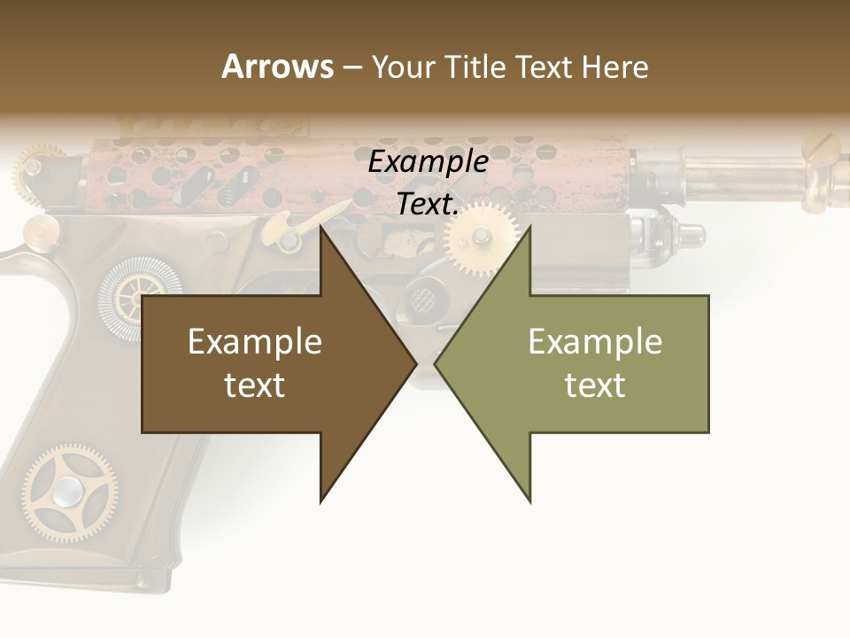 Mad Futuristic Handgun PowerPoint Template