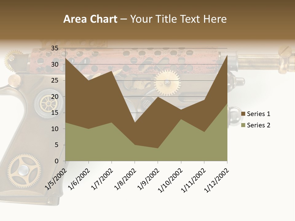 Mad Futuristic Handgun PowerPoint Template
