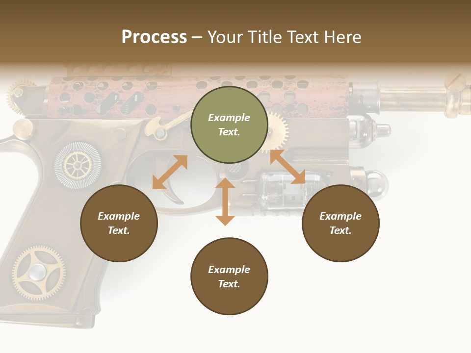Mad Futuristic Handgun PowerPoint Template