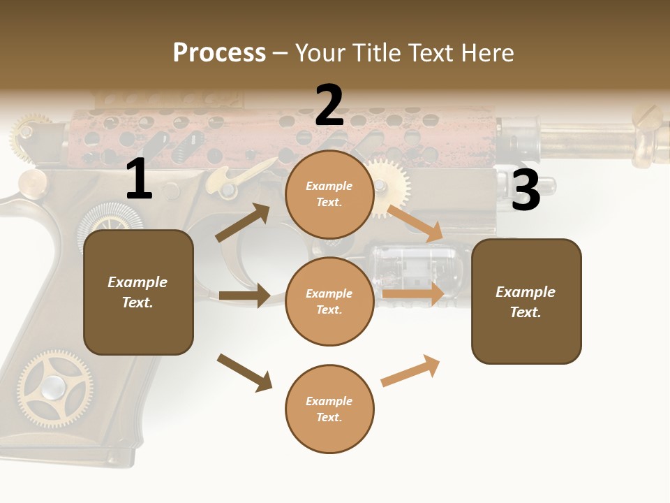 Mad Futuristic Handgun PowerPoint Template