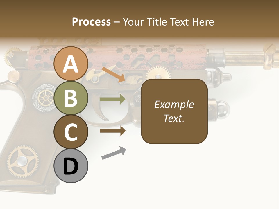 Mad Futuristic Handgun PowerPoint Template