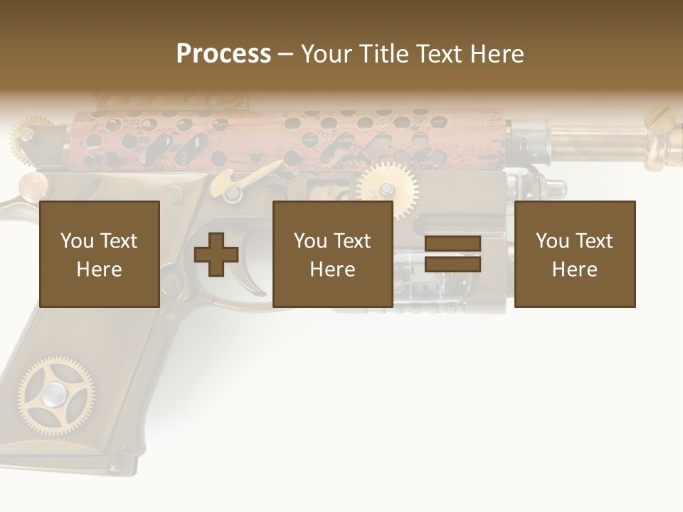 Mad Futuristic Handgun PowerPoint Template