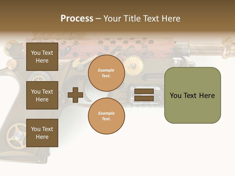 Mad Futuristic Handgun PowerPoint Template