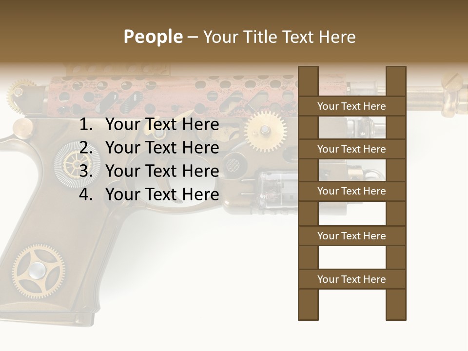 Mad Futuristic Handgun PowerPoint Template