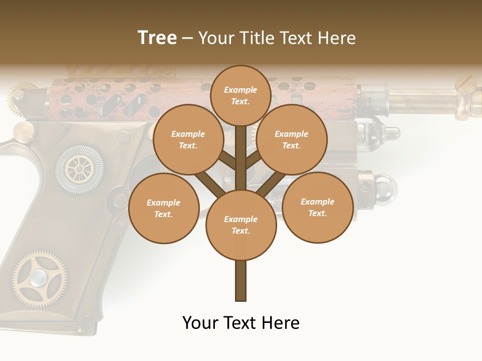 Mad Futuristic Handgun PowerPoint Template