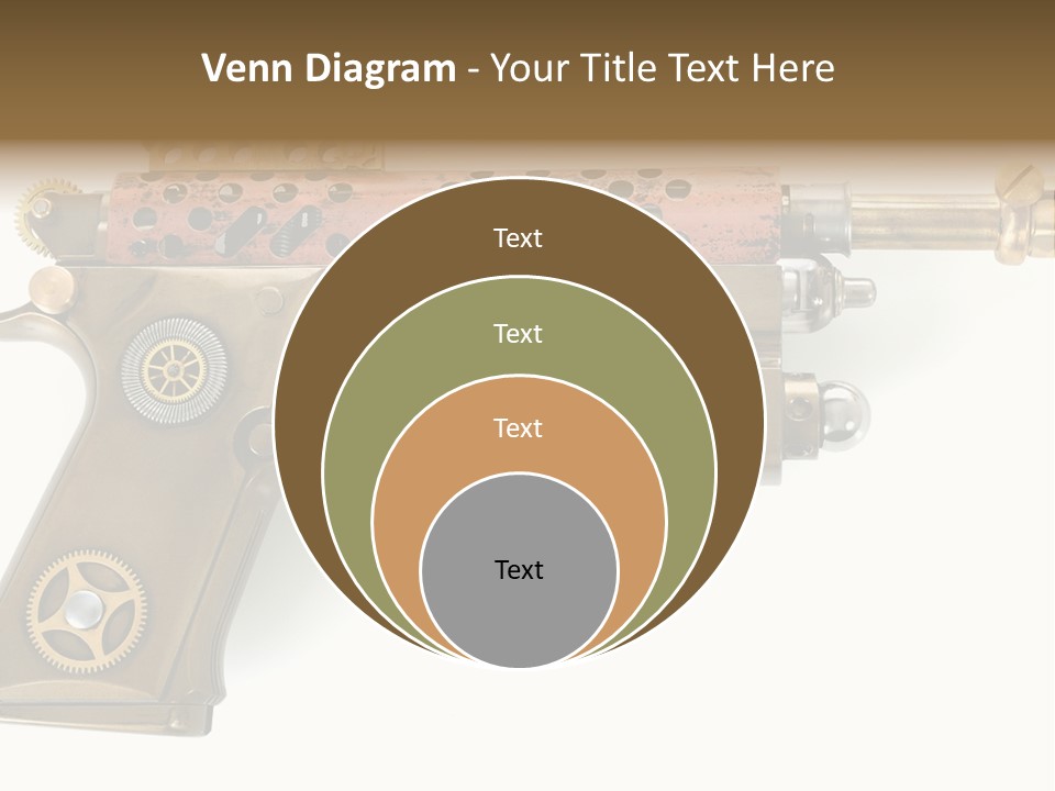 Mad Futuristic Handgun PowerPoint Template