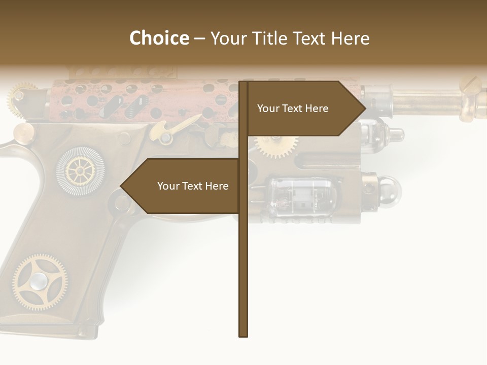 Mad Futuristic Handgun PowerPoint Template