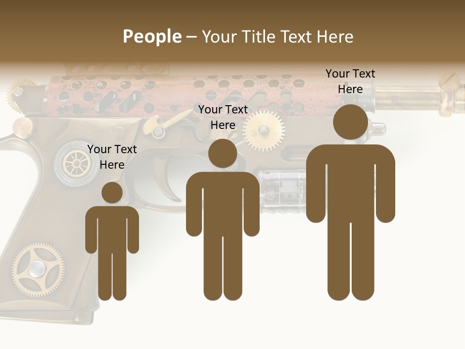 Mad Futuristic Handgun PowerPoint Template