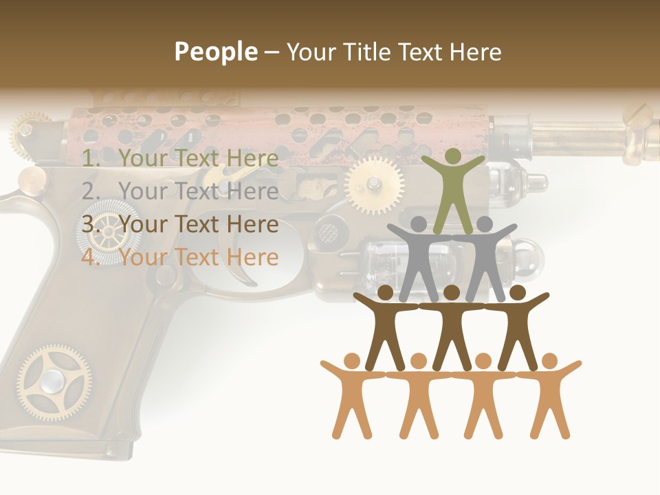 Mad Futuristic Handgun PowerPoint Template