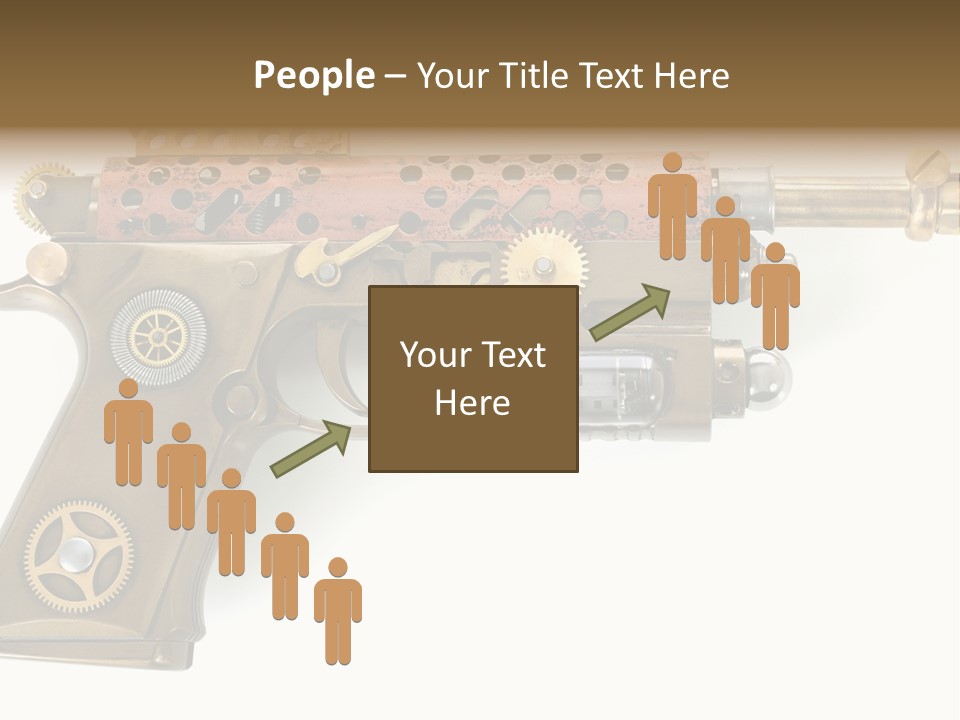 Mad Futuristic Handgun PowerPoint Template