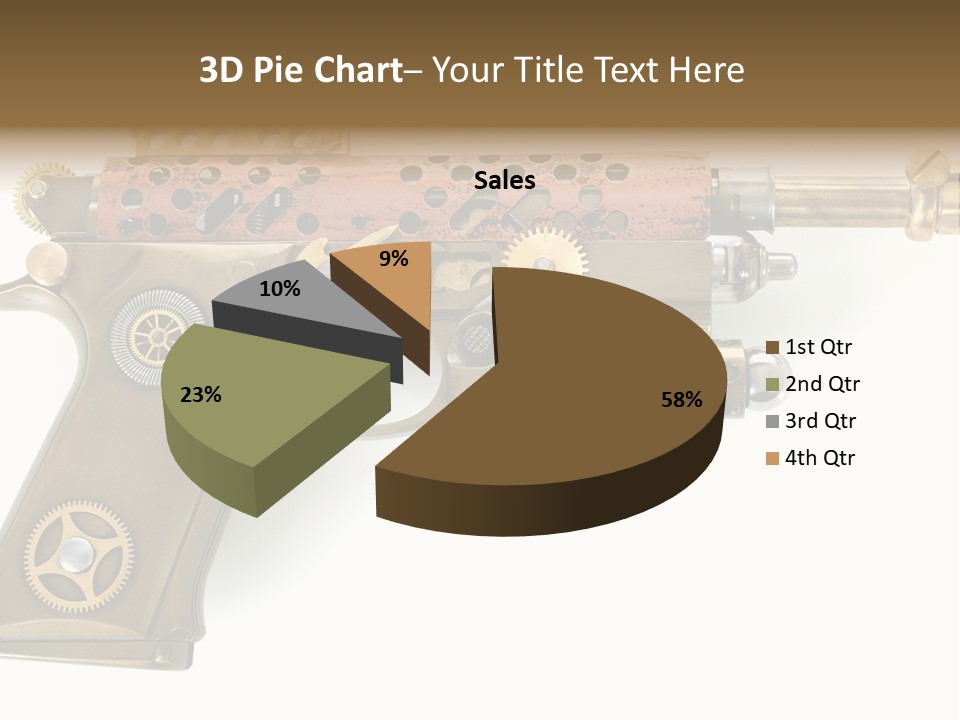Mad Futuristic Handgun PowerPoint Template