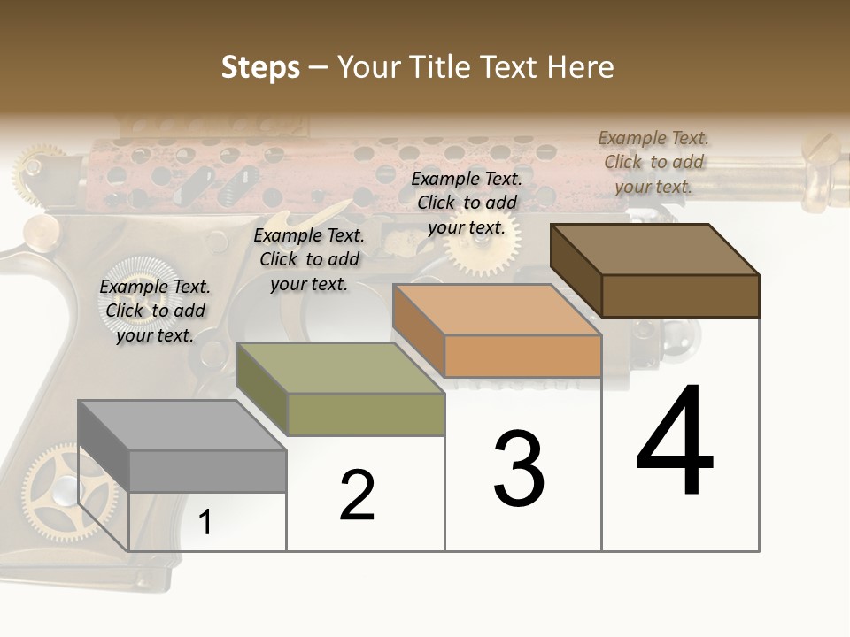 Mad Futuristic Handgun PowerPoint Template