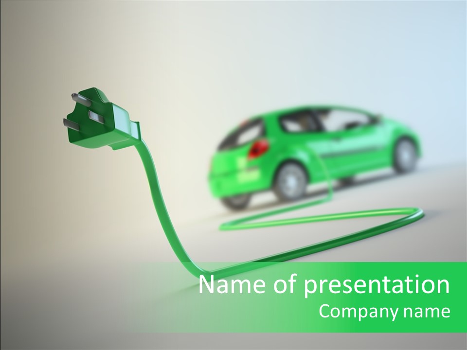 Charge Renewable Illustration PowerPoint Template