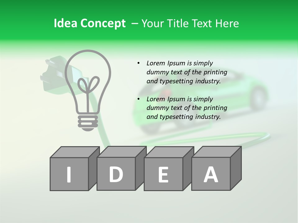 Charge Renewable Illustration PowerPoint Template
