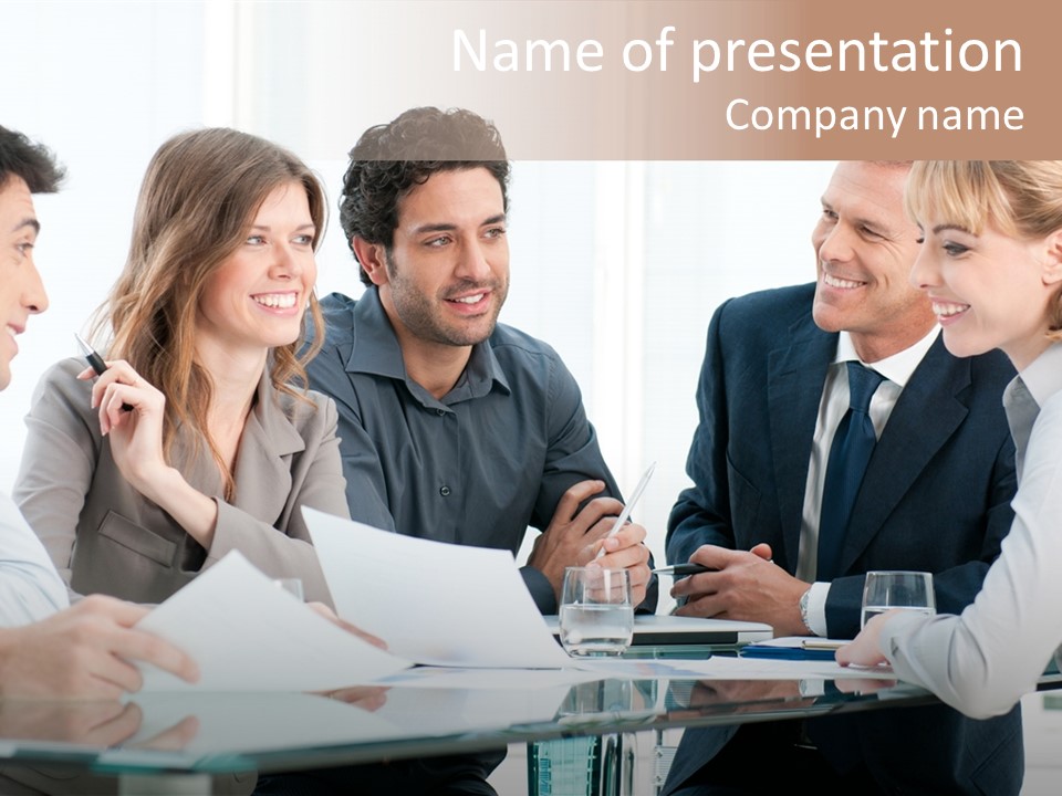 Group Colleague Look PowerPoint Template