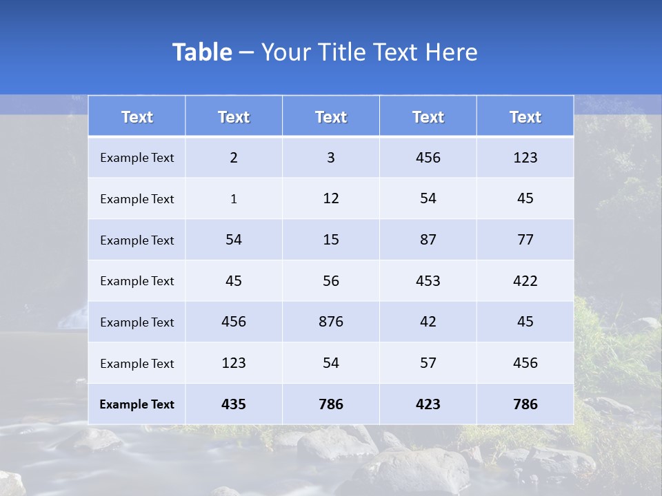 Element Vitality Blue PowerPoint Template