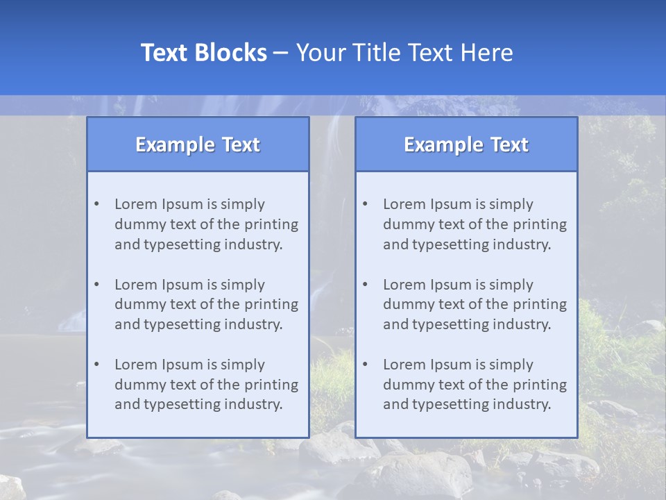 Element Vitality Blue PowerPoint Template