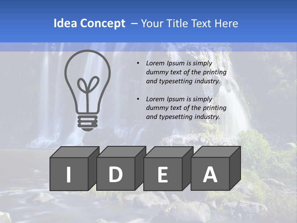 Element Vitality Blue PowerPoint Template