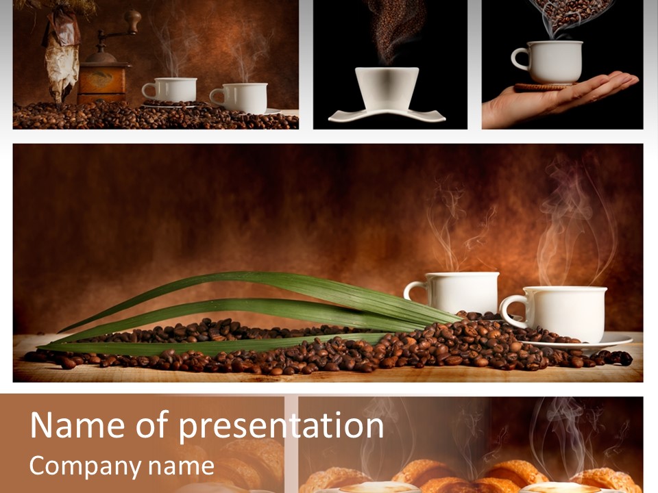 Aroma Cappuccino Breakfast PowerPoint Template