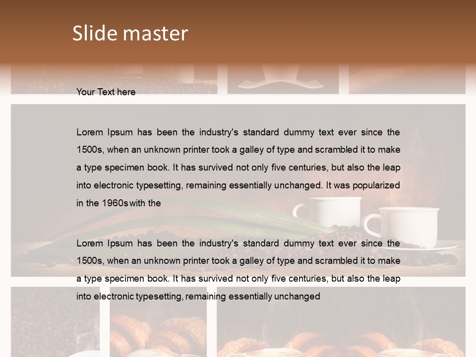 Aroma Cappuccino Breakfast PowerPoint Template