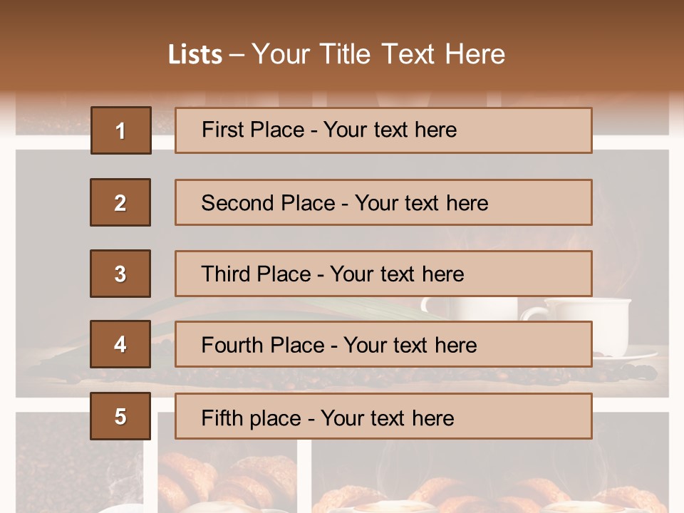 Aroma Cappuccino Breakfast PowerPoint Template