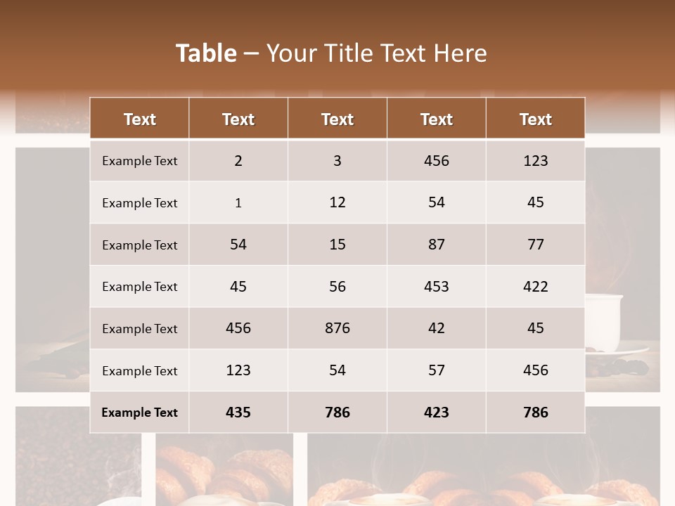 Aroma Cappuccino Breakfast PowerPoint Template