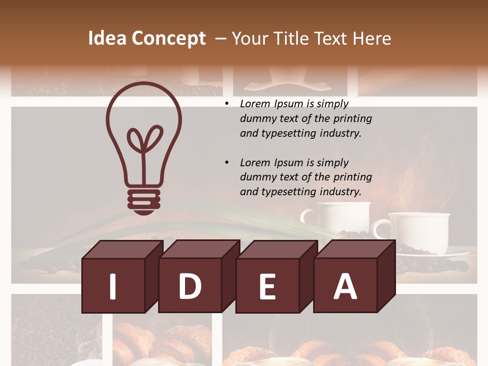 Aroma Cappuccino Breakfast PowerPoint Template