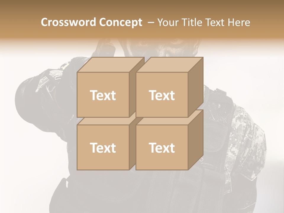 Armor Lights Man PowerPoint Template