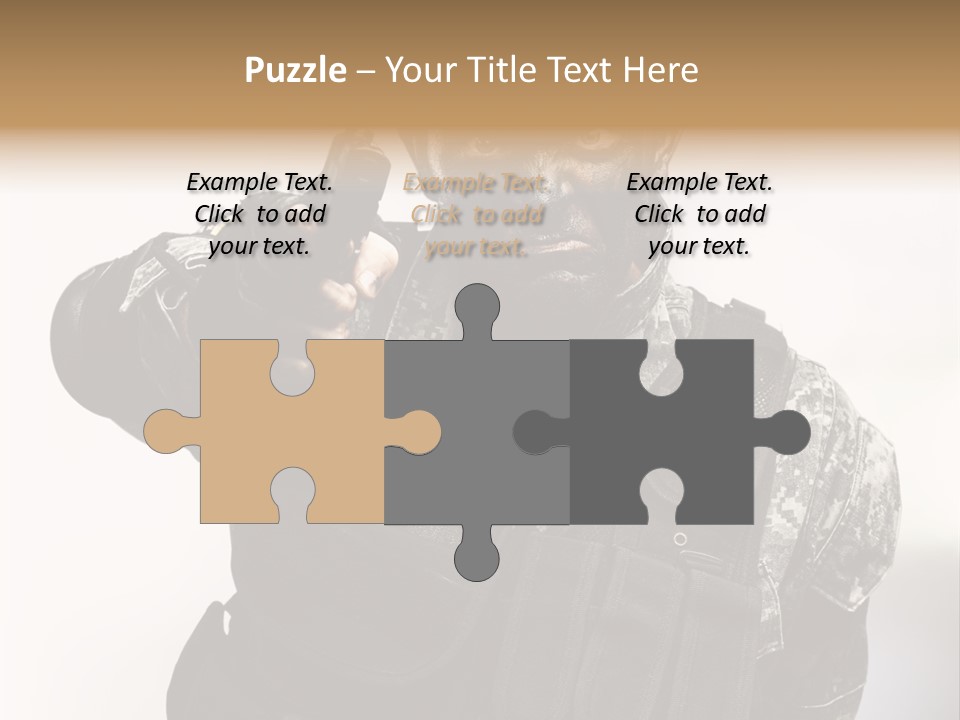 Armor Lights Man PowerPoint Template