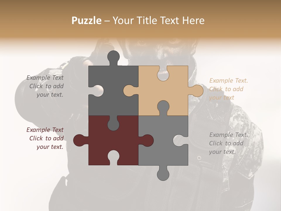 Armor Lights Man PowerPoint Template