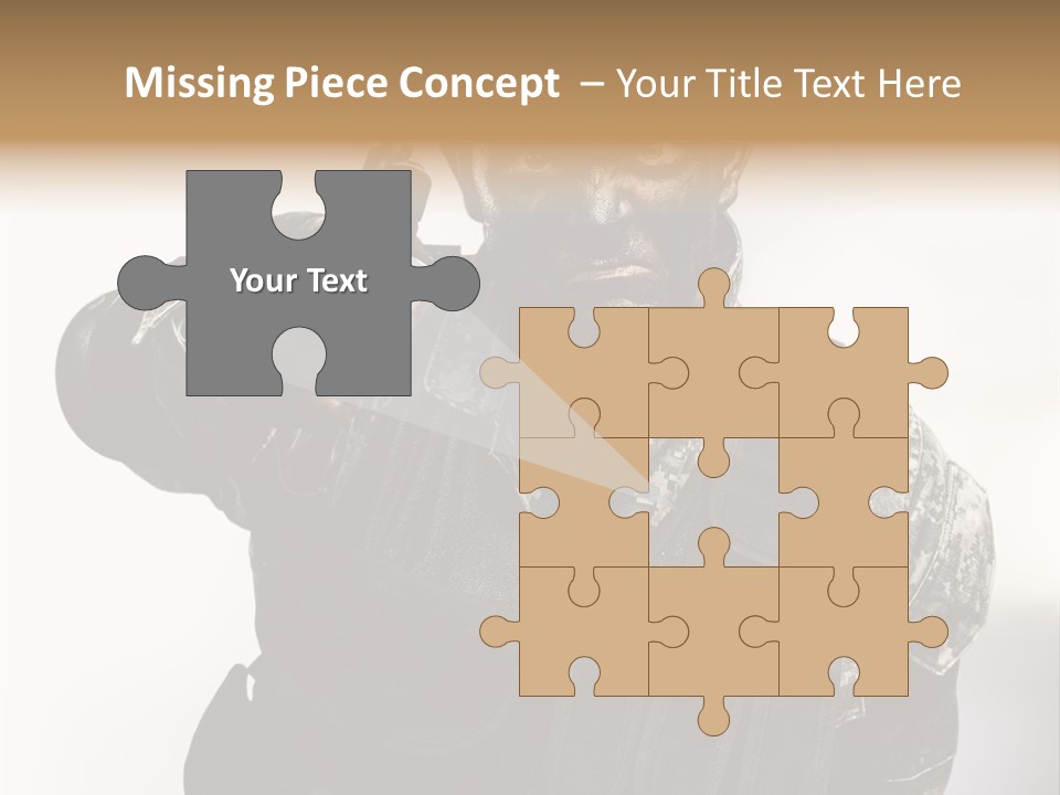 Armor Lights Man PowerPoint Template