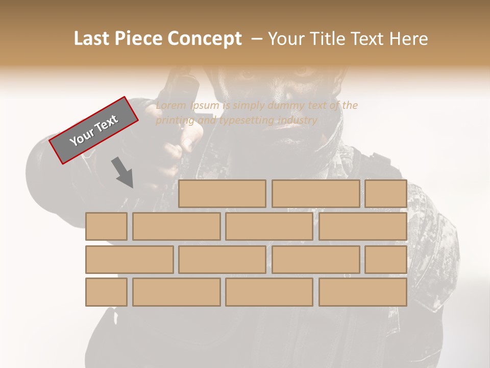 Armor Lights Man PowerPoint Template