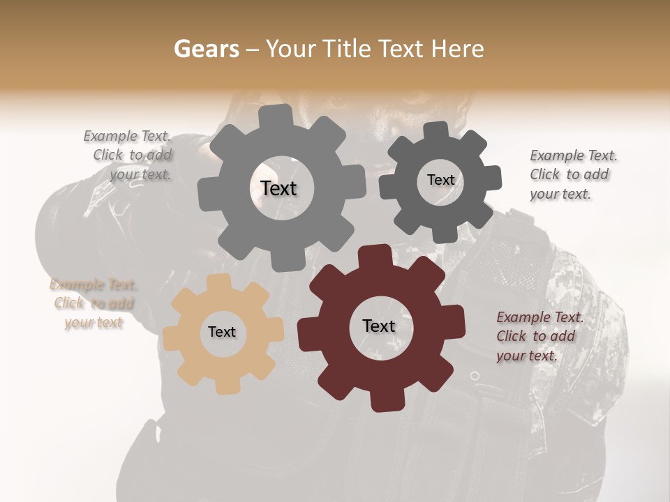 Armor Lights Man PowerPoint Template