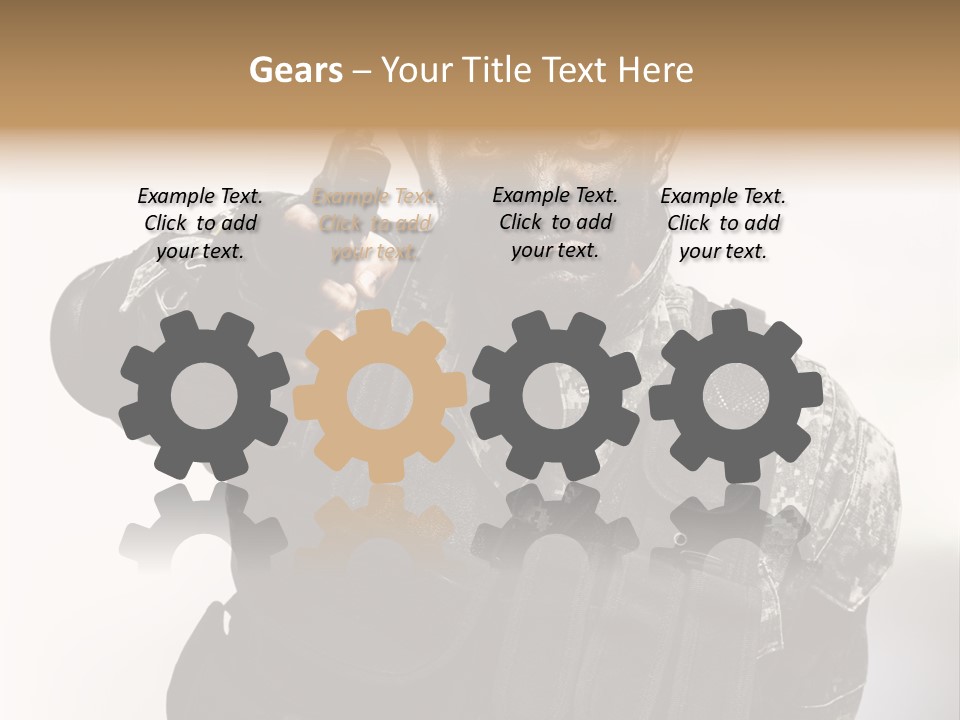 Armor Lights Man PowerPoint Template