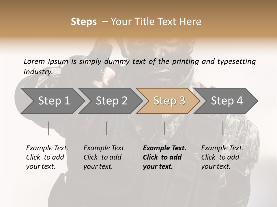 Armor Lights Man PowerPoint Template