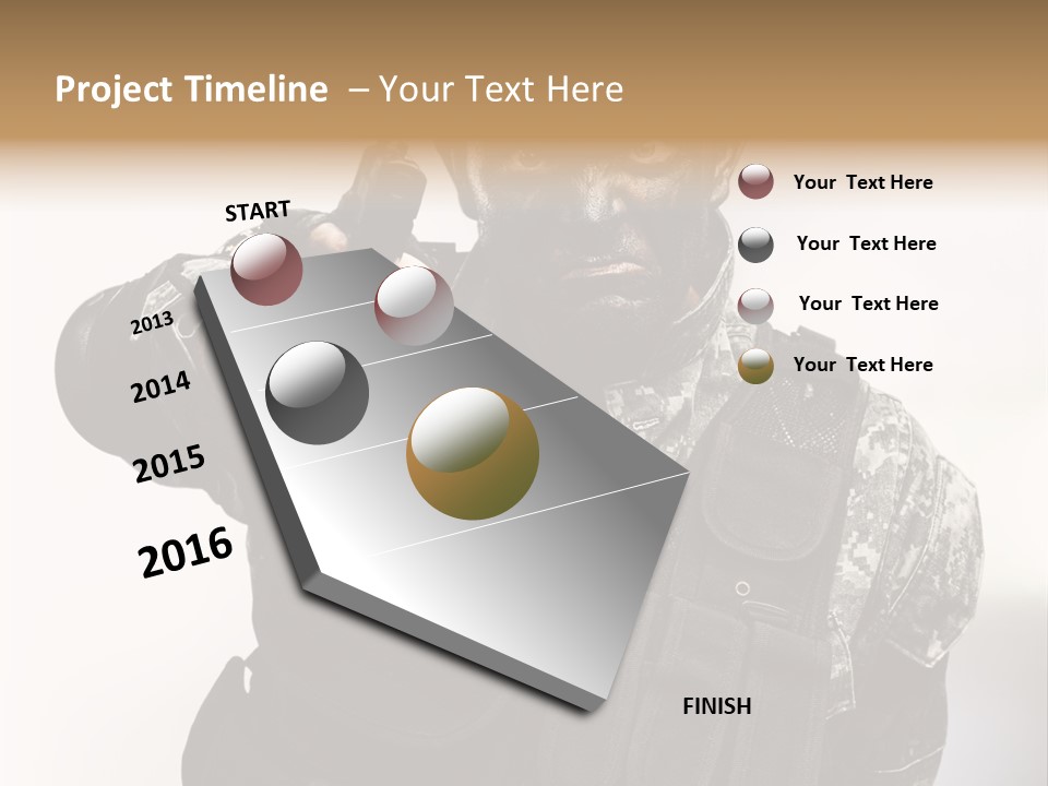 Armor Lights Man PowerPoint Template